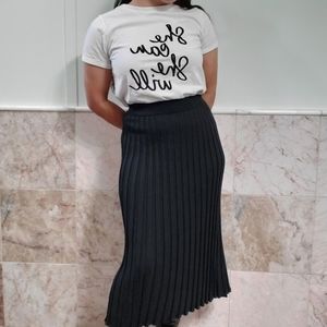 Jones New York Knit Deep Green, Ribbed Skirt, Size Small